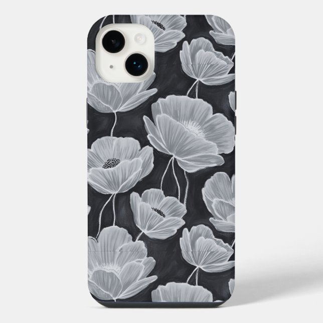 Elegant and Whimsical Poppies iPhone Case (Back)
