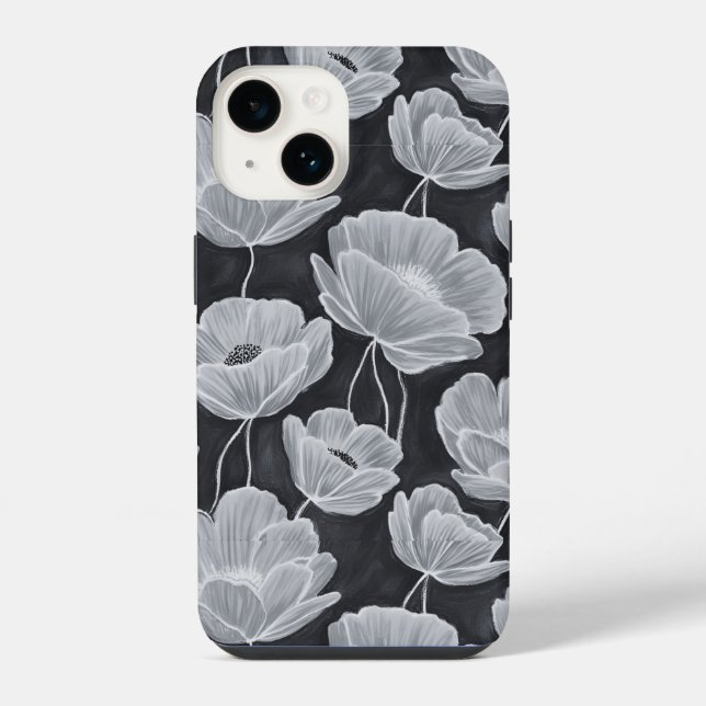 Elegant and Whimsical Poppies iPhone Case (Back)