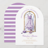 Elegant and Whimsical Purple Dress Graduation