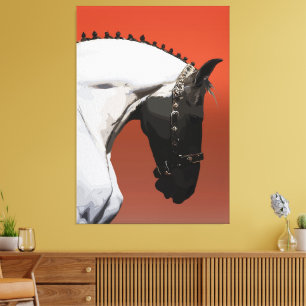 Elegant Andalusian Horse – Majestic Equestrian Art Canvas Print