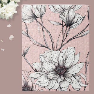 Elegant Anemone Floral Jigsaw Puzzle