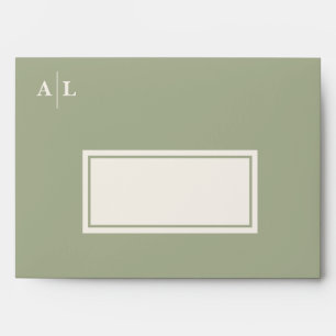 Elegant Anemone Flower Monogram Wedding Invitation Envelope