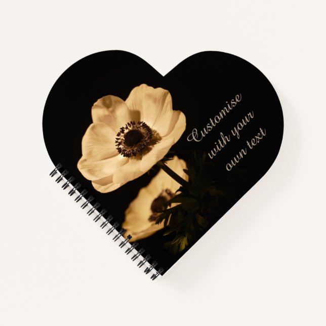 Elegant Anemone Flowers Personalised Notebook (Front)