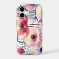 Elegant Anemone Pattern Pink and Purple