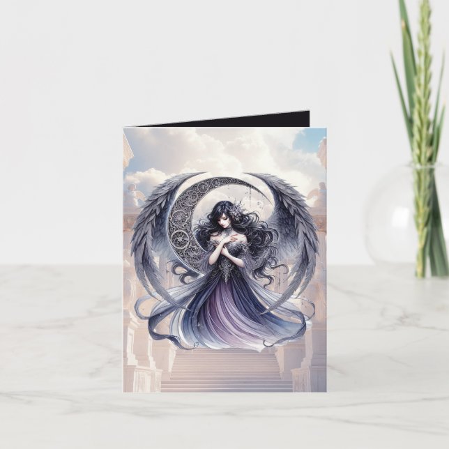 Elegant Angel add message  Note Card (Front)