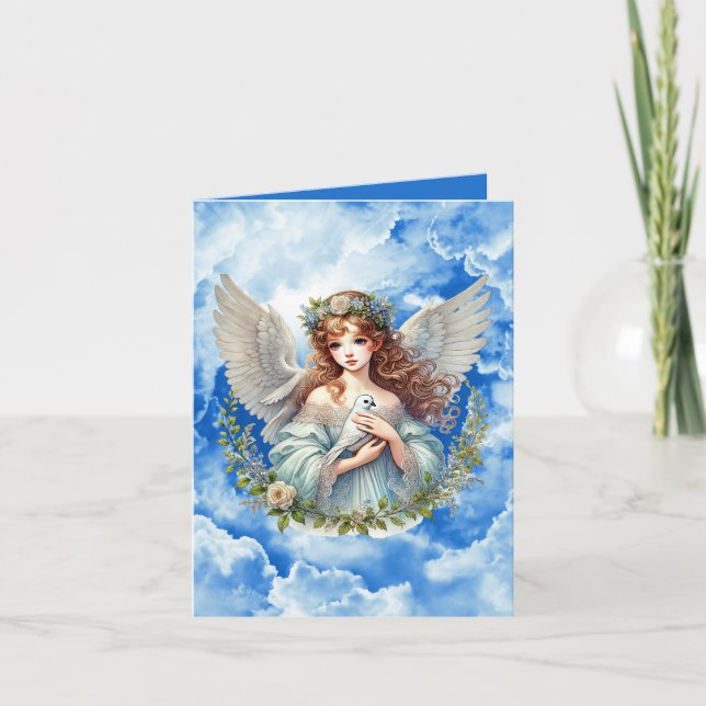 Elegant Angel add your own message  Note Card (Front)