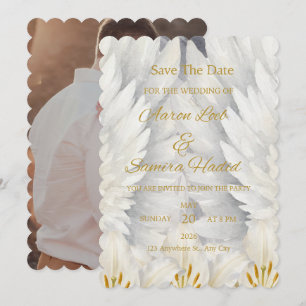 Elegant Angel Wings Wedding Invitation