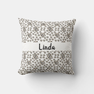 elegant animal print cushion
