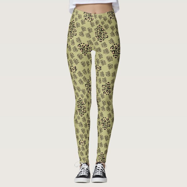 elegant animal print leggings (Front)