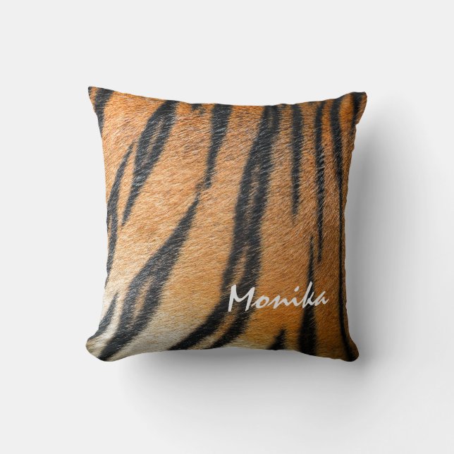 Elegant Animal Skin Tiger Print Personised  Cushion (Front)