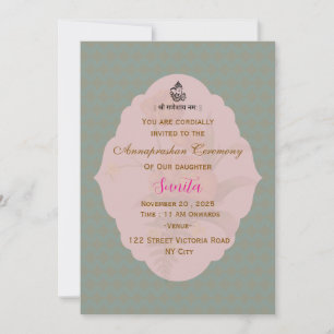 Elegant Annaprashan Ceremony Invitation