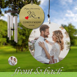 Elegant Anniversary Gift Photo Name Date Wind Chime<br><div class="desc">This unique and special Wind Chime makes the perfect Wedding Anniversary gift that will be enjoyed for years to come. Personalised with their photo on the the front and, on the back, their names and date -- a wonderful memento of the occasion This thoughtful gift that adds a touch of...</div>