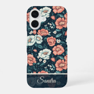 Elegant Anniversary Gift Rose Flower Name iPhone 16 Case
