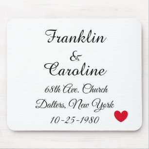 Elegant Anniversary  Mouse Pad