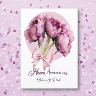 Elegant! Anniversary Mum & Dad Greeting Card