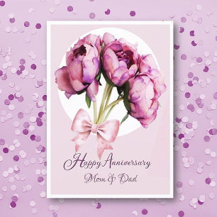 Elegant! Anniversary Mum & Dad Greeting Card