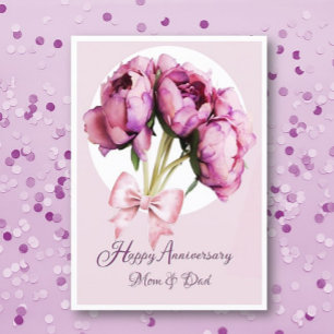 Elegant! Anniversary Mum & Dad Greeting Card