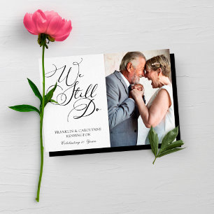 Elegant Anniversary Vow Renewal Photo Invitation