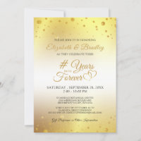 Elegant Anniversary # YEARS INTO FOREVER Gold
