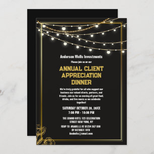 Elegant Annual Client Appreciation Dinner Party   Invitation