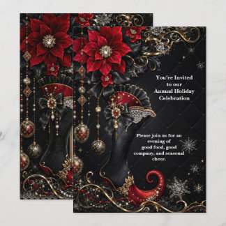 Elegant Annual Holiday Office Celebration Invitation