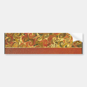 Elegant Antique Book, Ornate Swirl Pattern Bumper Sticker