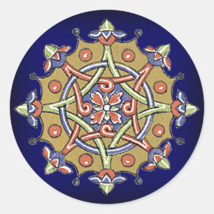 Elegant Antique Geometric Art Seal Stickers