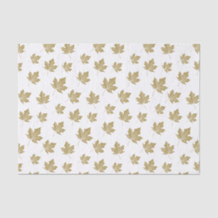 Elegant Antique Gold Fall Maple Leaves. Tissue Paper