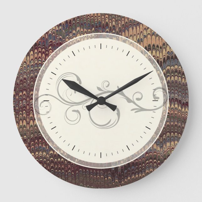 Elegant Antique Marble Vintage Victorian Clock (Front)