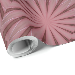 Elegant Antique Pink Kaleidoscope Design Wrapping Paper