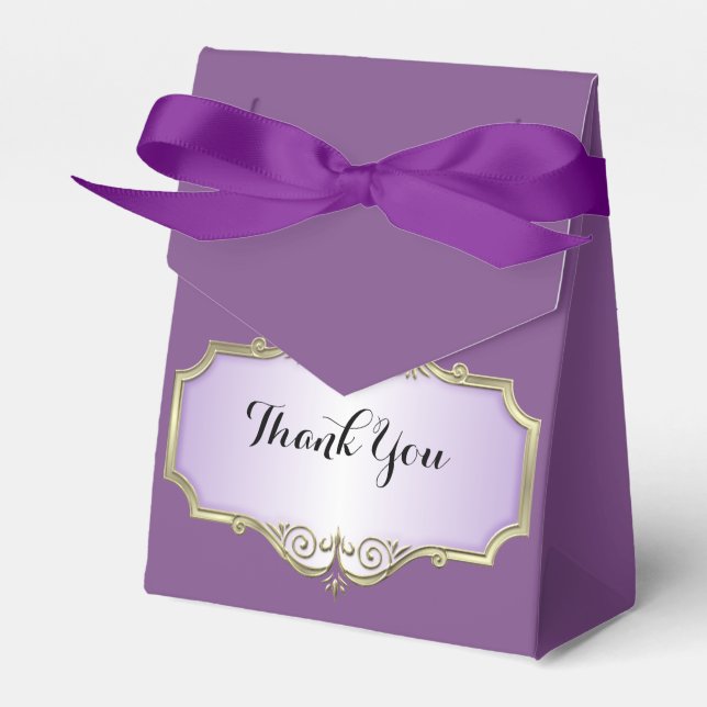 Elegant Antique Satin Wedding Favour Box (Front Side)