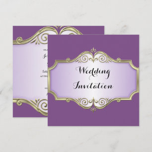 Elegant Antique Satin Wedding Invitation