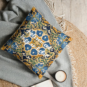 Elegant Antique Tile Retirement Gifts for Her Mom Cushion