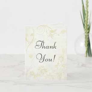 Elegant Antique White Vintage Wedding Thank You Card