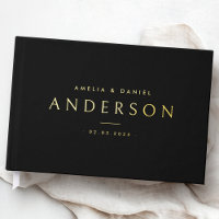 Elegant any colour wedding names date black real