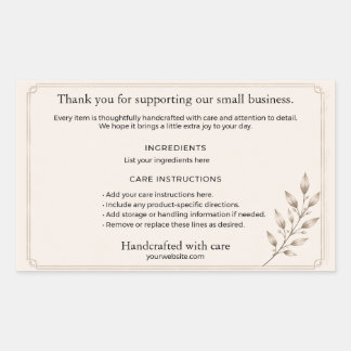 Elegant Apothecary Product Back Label