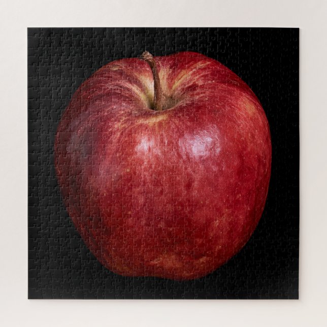 Elegant Apple Collection on Black Jigsaw Puzzle (Vertical)