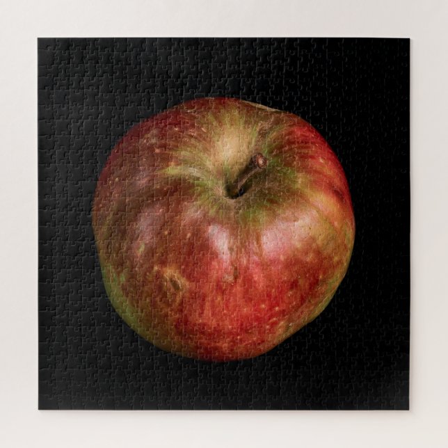 Elegant Apple Collection on Black Jigsaw Puzzle (Vertical)