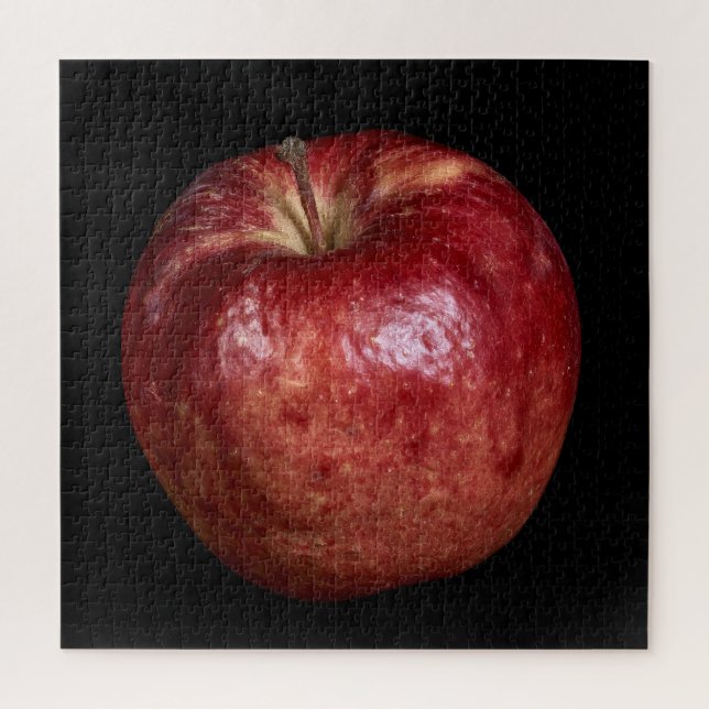 Elegant Apple Collection on Black Jigsaw Puzzle (Vertical)