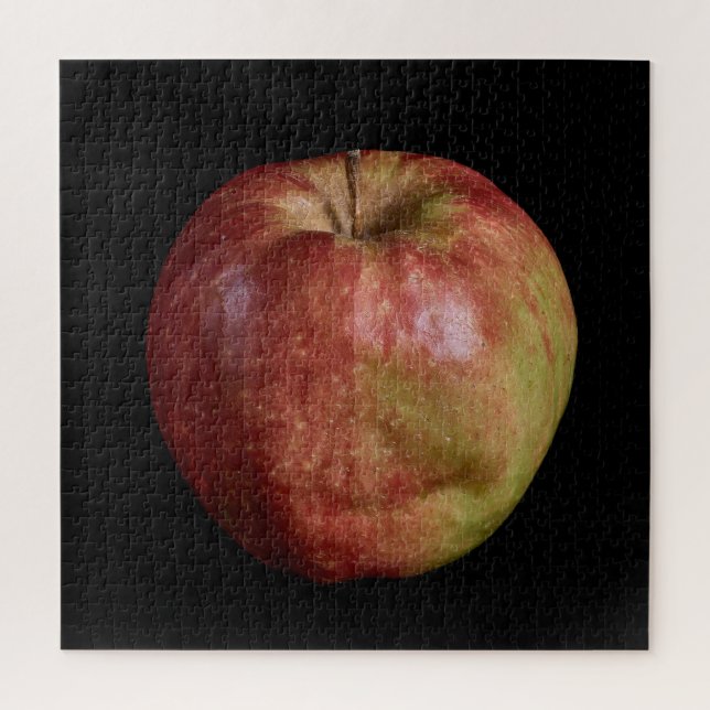 Elegant Apple Collection on Black Jigsaw Puzzle (Vertical)