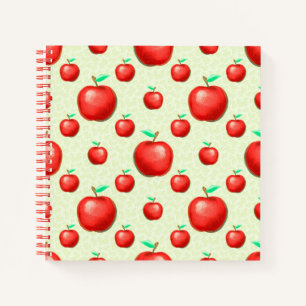 Elegant Apples Pattern Honeycomb Background Notebook