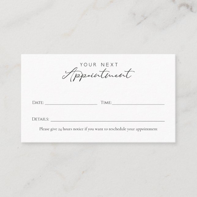 elegant appointment card (Front)