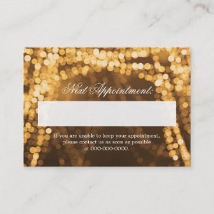 Elegant Appointment Card Gold String Lights