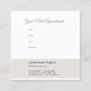 Elegant Appointment Reminder Modern Template Card