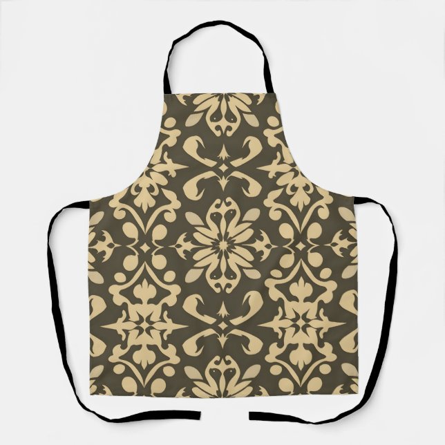 Elegant Apron with Symmetrical Digital Print (Front)