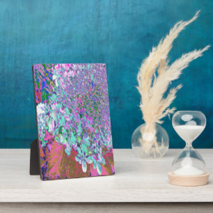 Elegant Aqua and Purple Limelight Hydrangea Detail Plaque