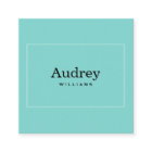 Elegant Aqua Blue Custom Bride Name Monogram