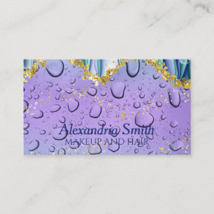 Elegant Aqua Blue Gradient Ombre Custom Name Business Card