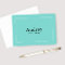 Elegant Aqua Blue Monogram Name