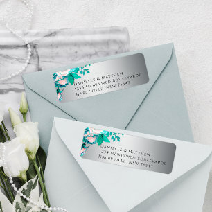 Elegant Aqua Roses on Silver Wedding